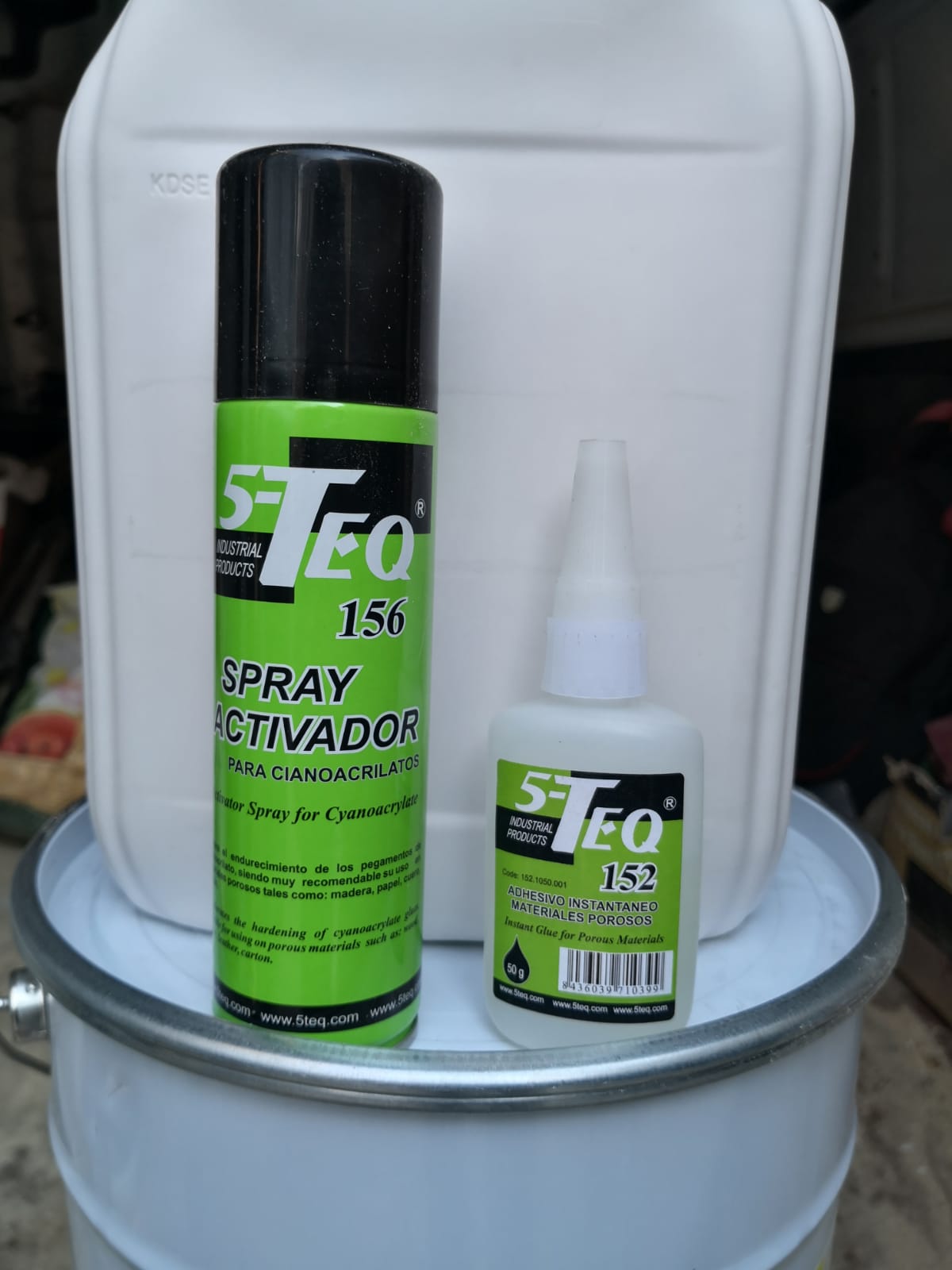 Kit Adhesivo 5-teq 152 50gr y Spray Activador 150ml 
